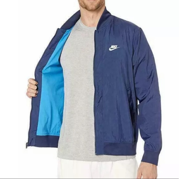 Nike Sportswear Front Zip Varsity Windbreaker Bomber Jacket Mens sz Small - Picture 3 of 4